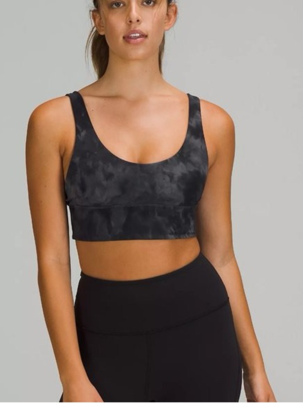 Lululemon Align Reversible Bra in the Diamond Dye Pitch Graphite Grey Size 6
